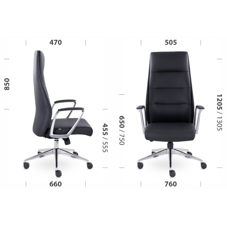 Кресло руководителя Бремен М-123 алюминий