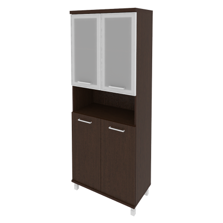 Шкаф высокий широкий (стекло в раме) KST-1.4R