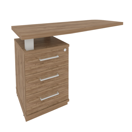 Тумба приставная для криволинейного стола KTP-2 (Левая / Правая)