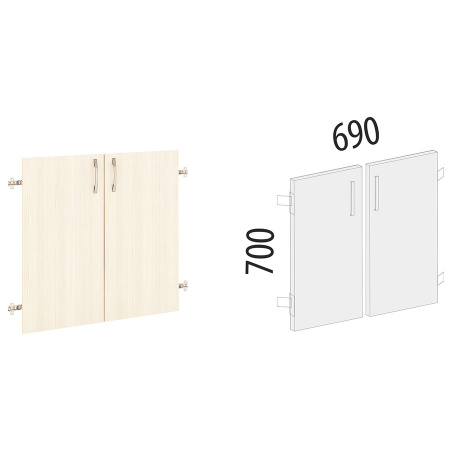 Двери на 2 секции 40.37