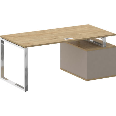 Стол руководителя SK.SRT-180 (L) левый (с опорной тумбой)