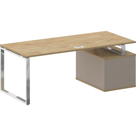 Стол руководителя SK.SRT-200 (L) левый (с опорной тумбой)