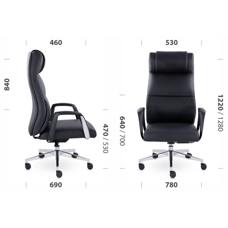 Кресло руководителя Канзас М-111 пластик/хром