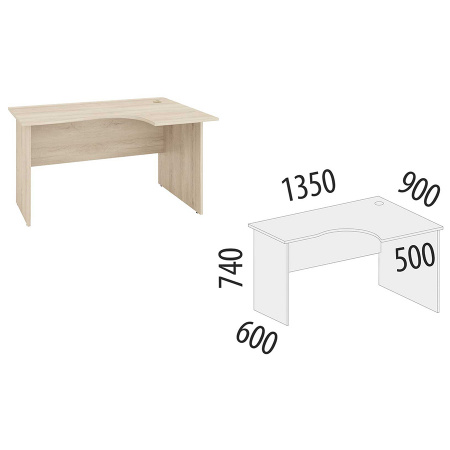 Стол офисный эргономичный правый 64.61