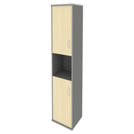 Шкаф высокий узкий левый (2 низкие двери ЛДСП) А.СУ-1.5 Л