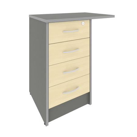 Тумба офисная приставная (с замком, универсальная левая/правая) А.ТП-4.3