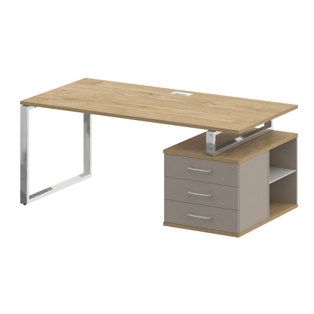 Стол руководителя SK.SRT-180 (R) правый (с опорной тумбой)