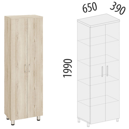 Шкаф с полками Лидер 84.12