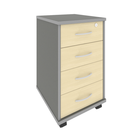 Тумба подкатная (4 ящика, с замком) А.ТМ-4