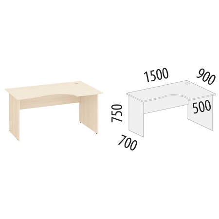 Стол эргономичный правый 40.45