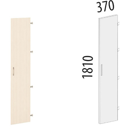 Дверь ЛДСП на 5 секций лев/прав 40.77