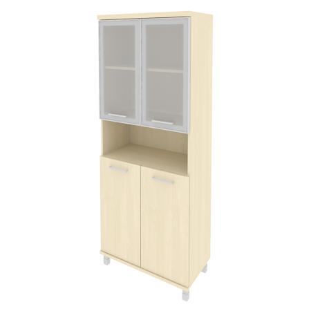 Шкаф высокий широкий (стекло в раме) KST-1.4R