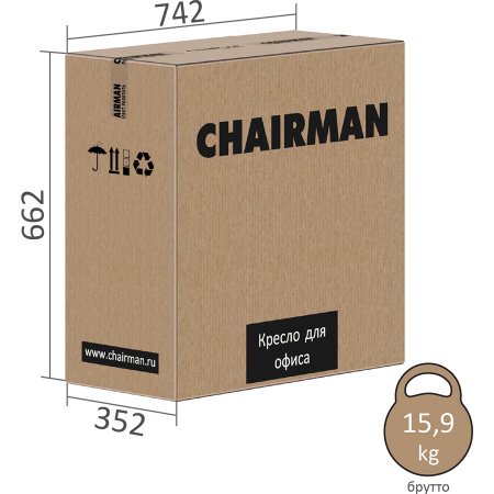 Кресло CHAIRMAN 500 ЛТ (LT) ЭКО