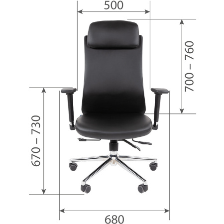 Кресло CHAIRMAN 500 ЛЮКС (LUX) ЭКО