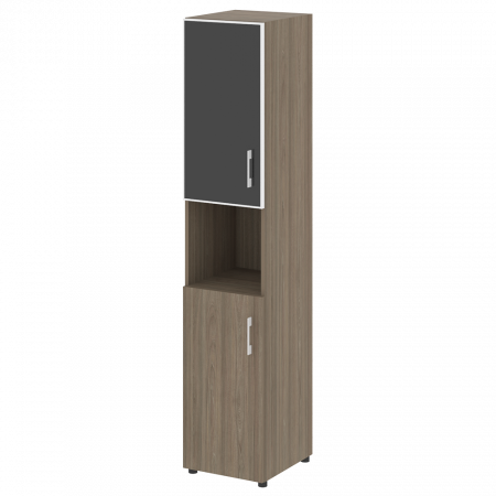 Шкаф высокий узкий (стекло лакобель в раме) LT.SU-1.4 R (Левый / Правый)