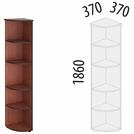 Стеллаж угловой 4x.35