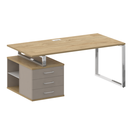 Стол руководителя SK.SRT-180 (L) левый (с опорной тумбой)