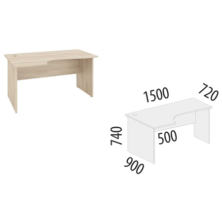 Стол офисный эргономичный левый 64.22