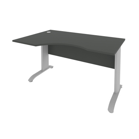 Стол офисный криволинейный на металлокаркасе левый ПЛ.СА-2