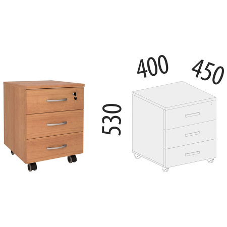 Тумба 3 ящика с замком 42.61