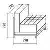 Одноместная секция без подлокотников Вебер