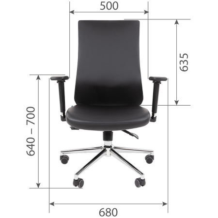Кресло CHAIRMAN 500 ЛЮКС (LUX) БП ЭКО